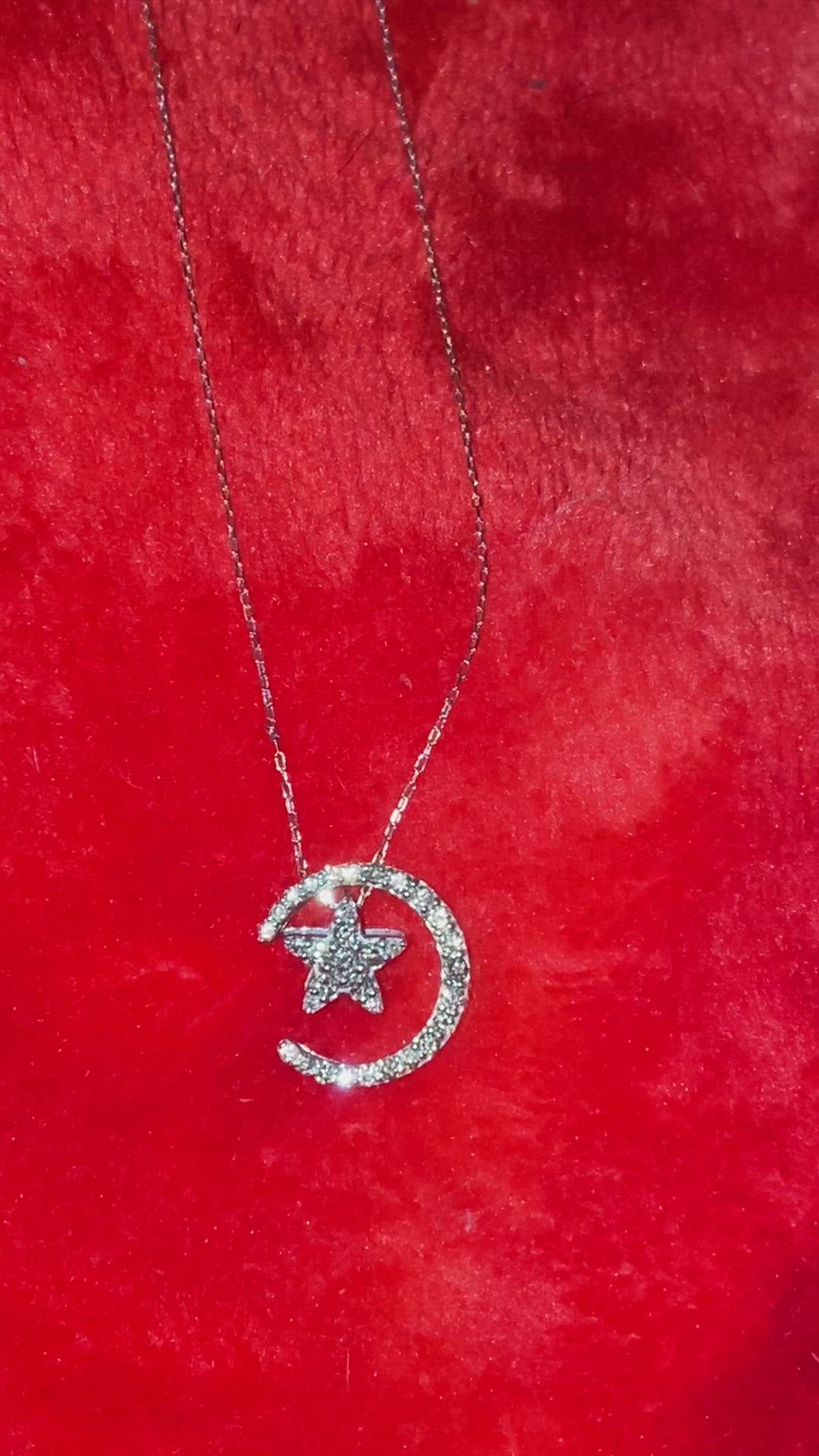 Moon and star necklace