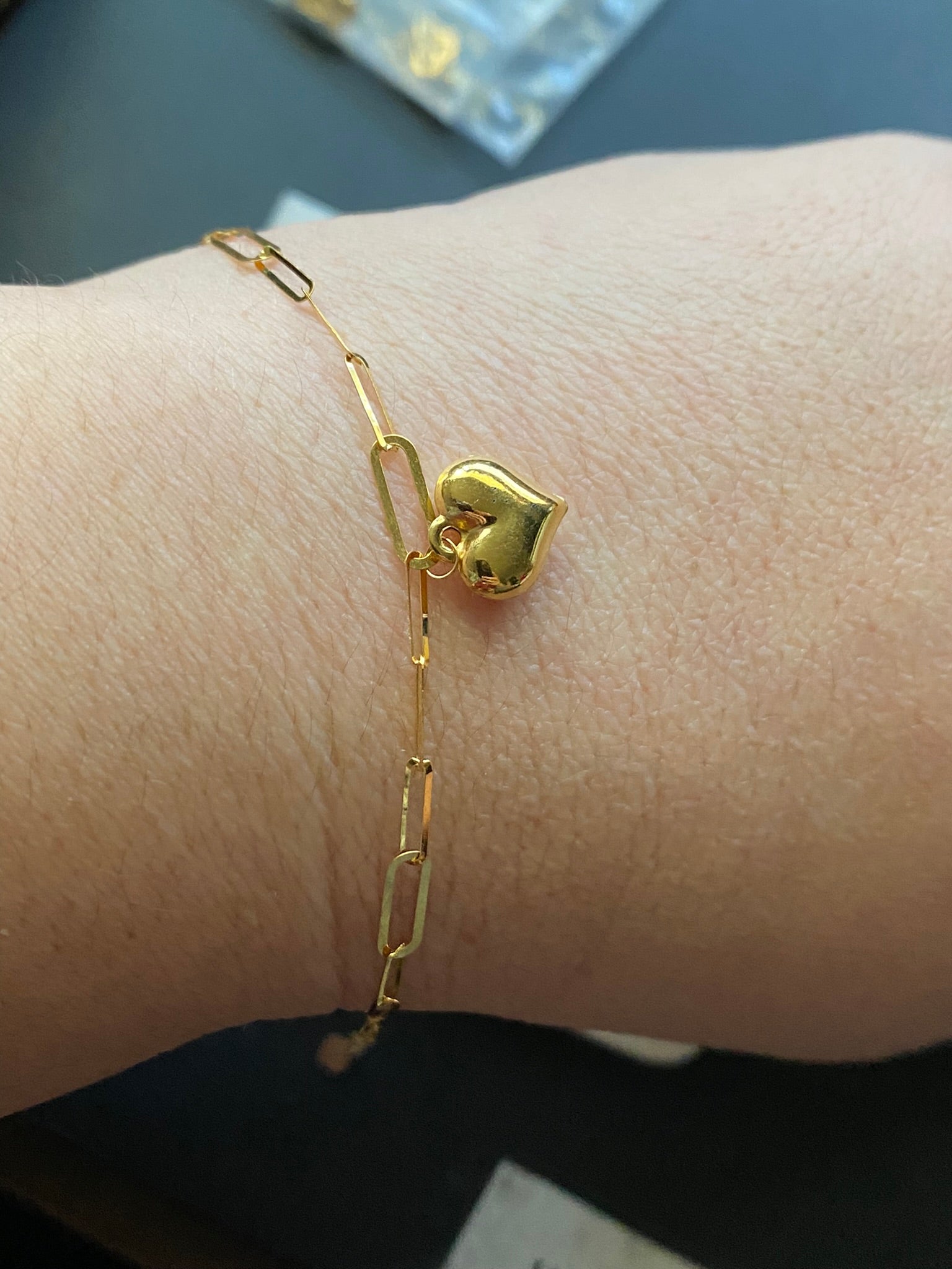 Paperclip Heart Bracelet