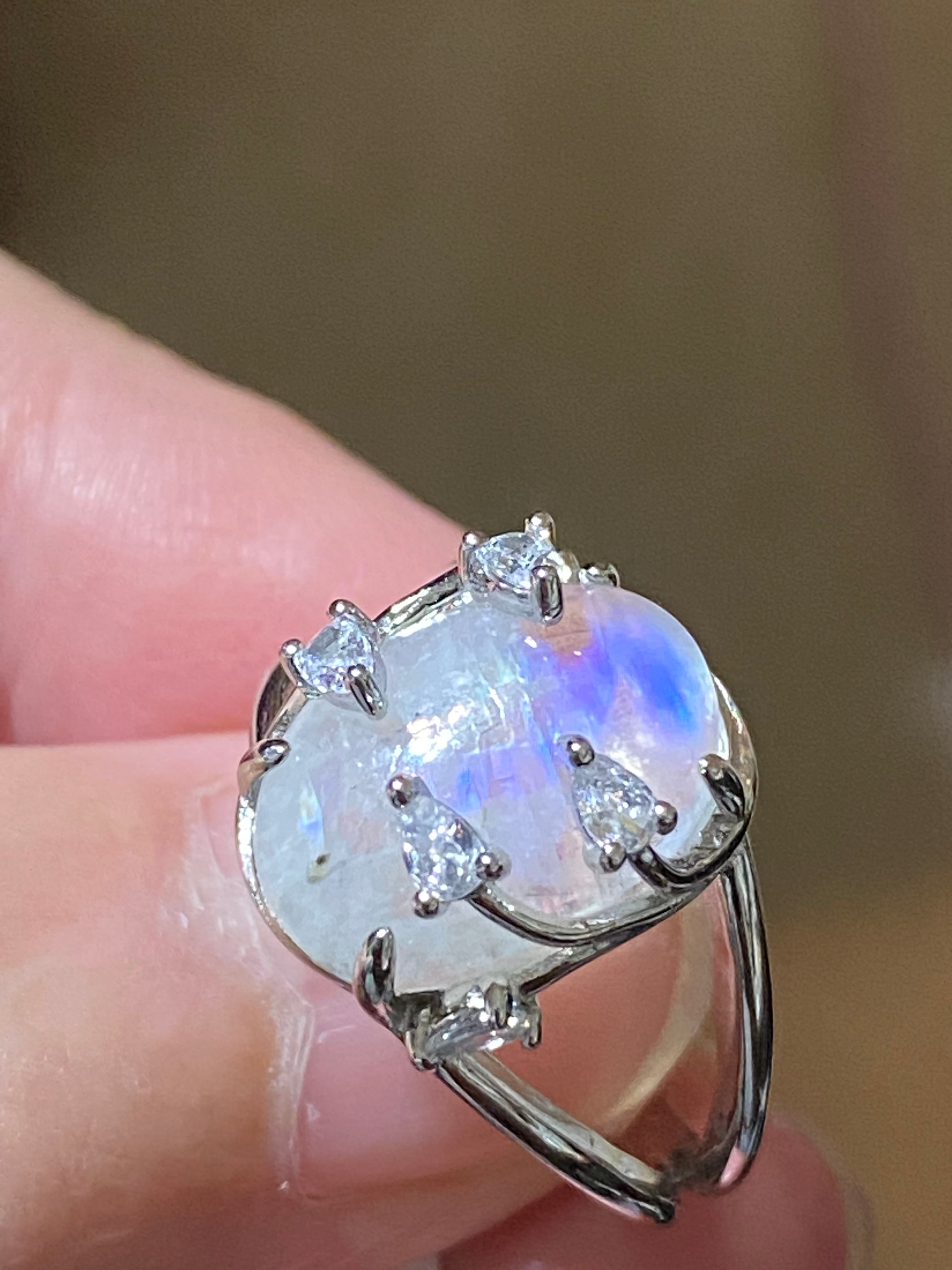 Natural Moonstone Ring