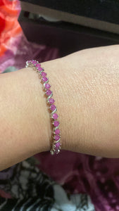 Natural Ruby adjustable bracelet
