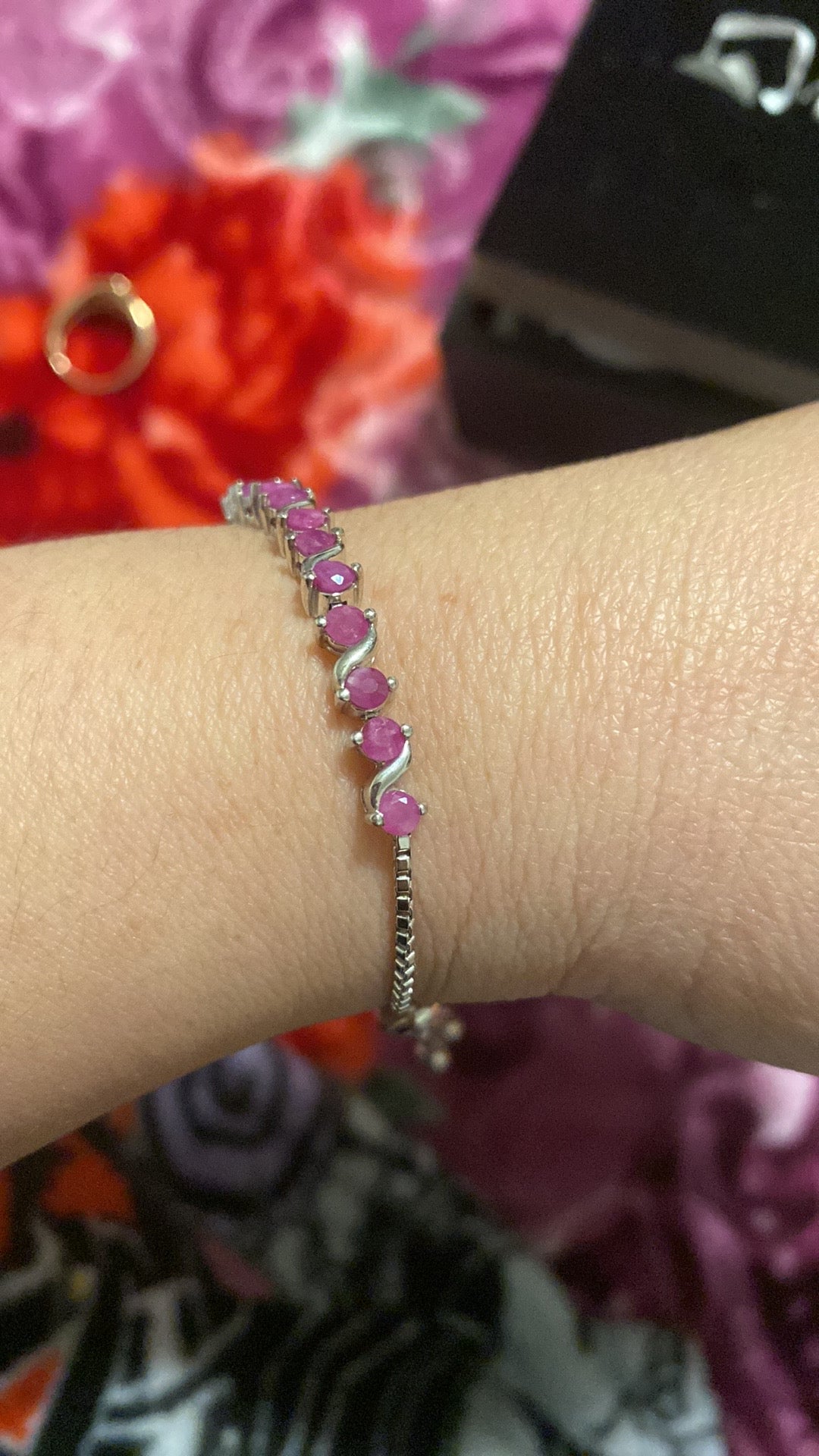 Natural Ruby adjustable bracelet