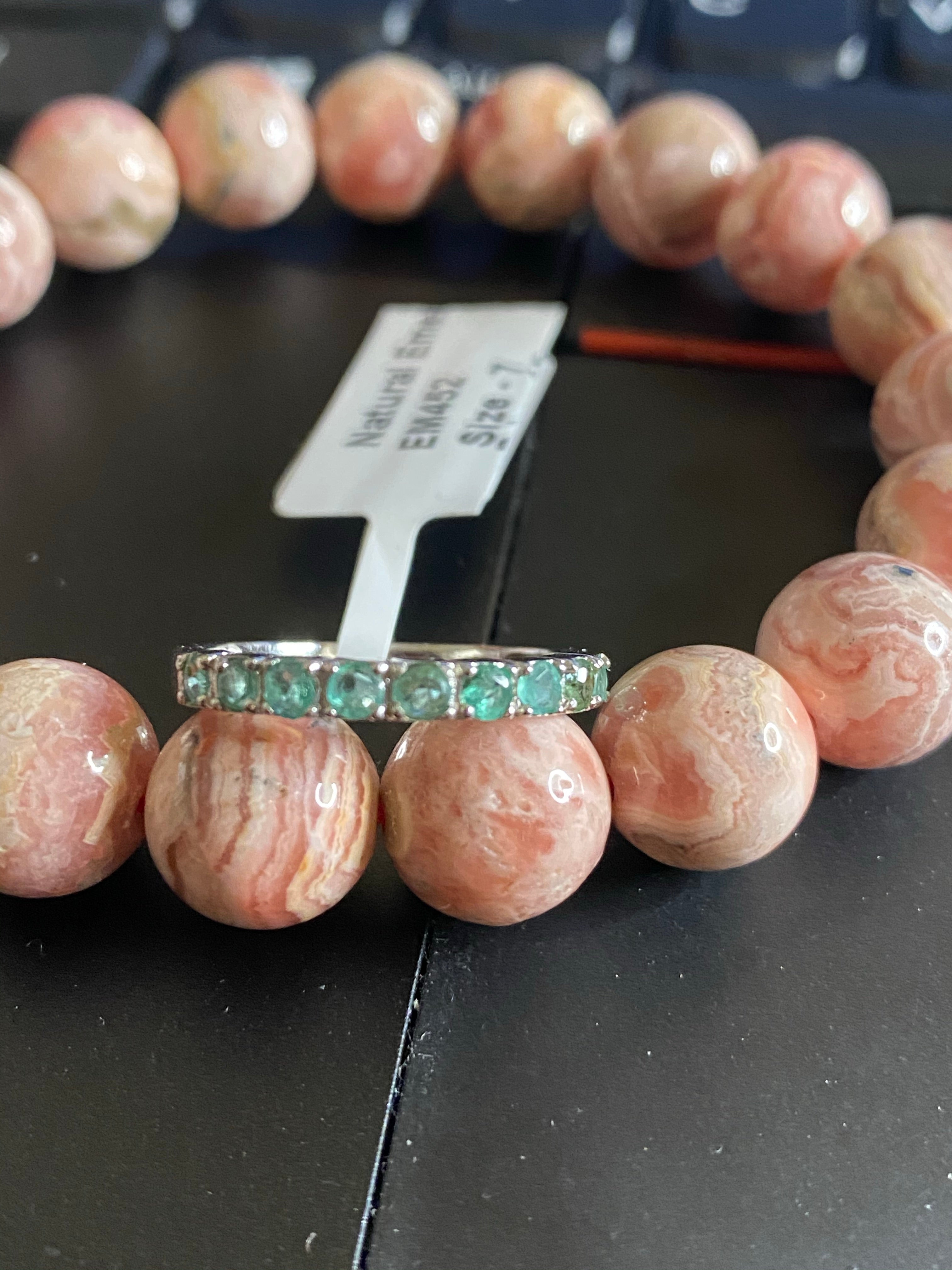 Half eternity Emerald ring