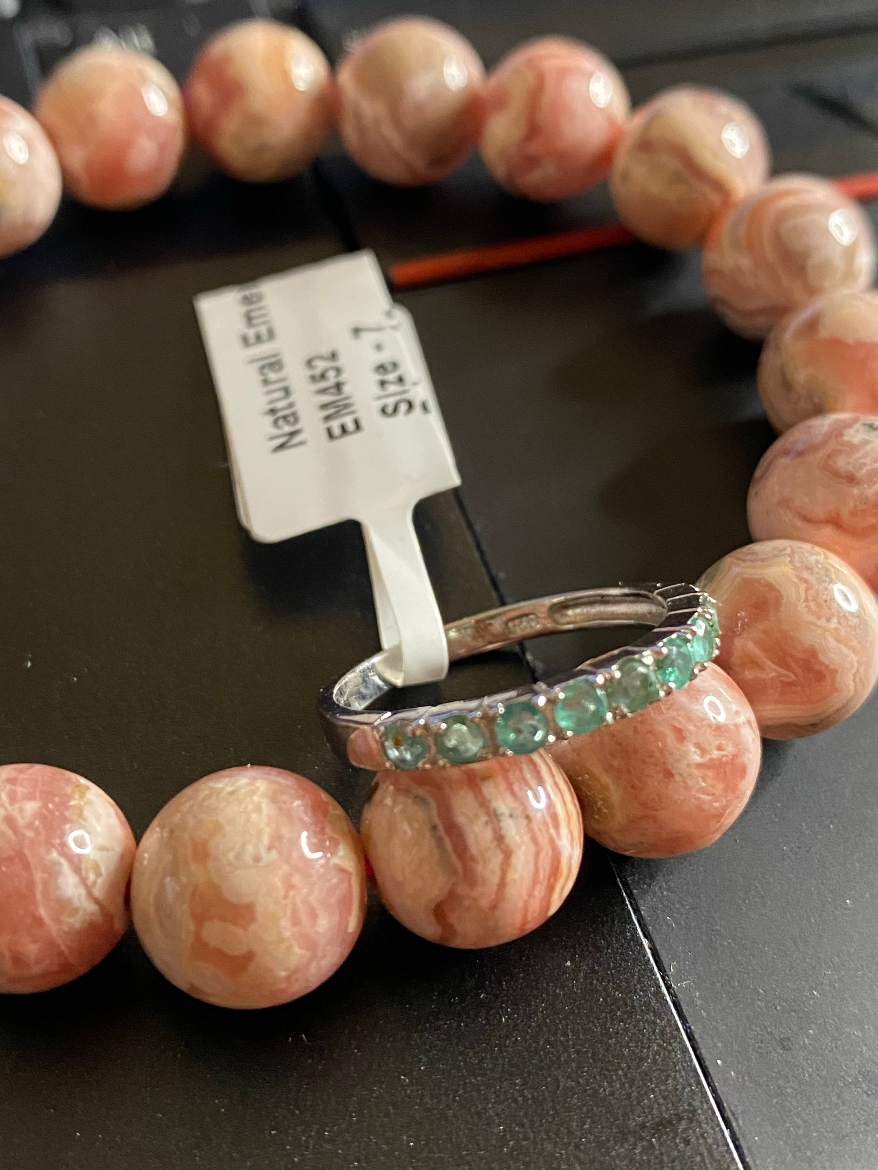 Half eternity Emerald ring